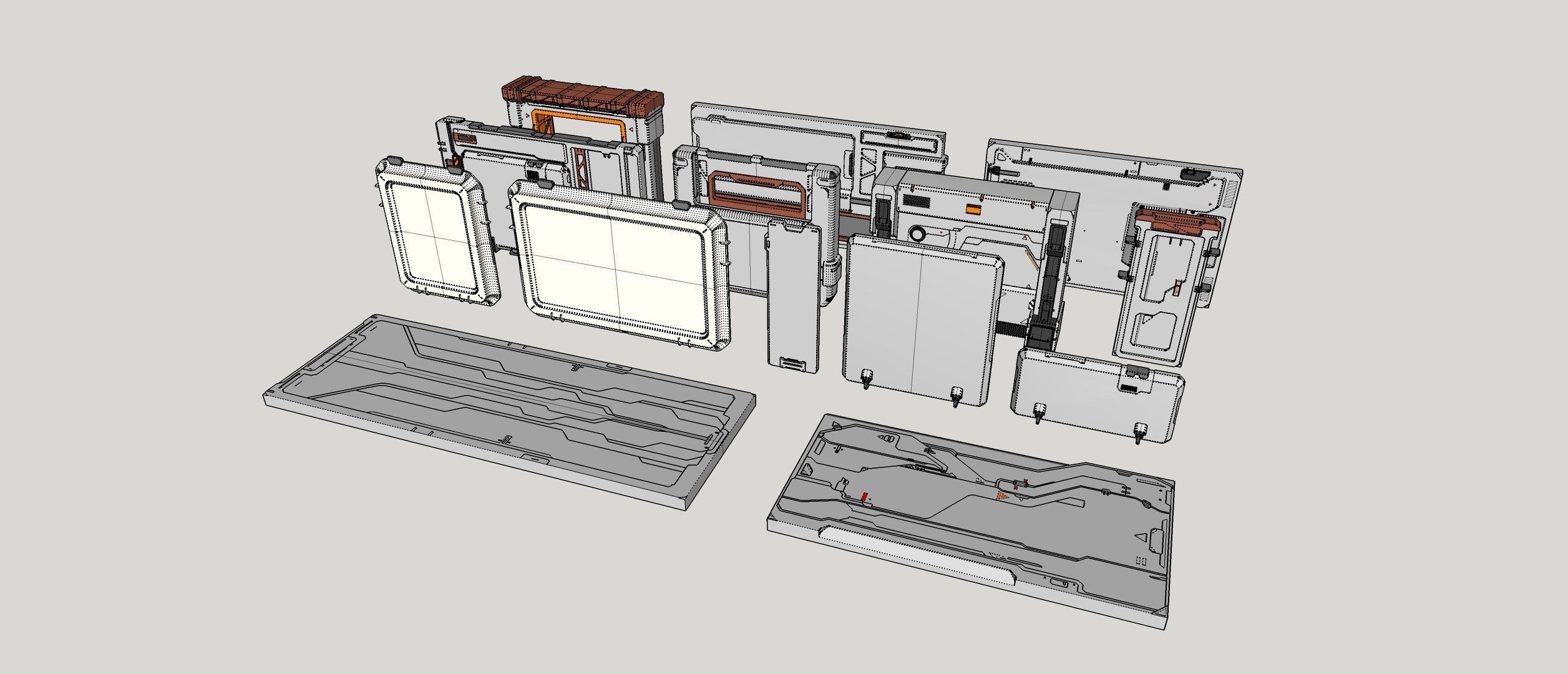 sci-fi Architecture kitbash 33 3D model_2