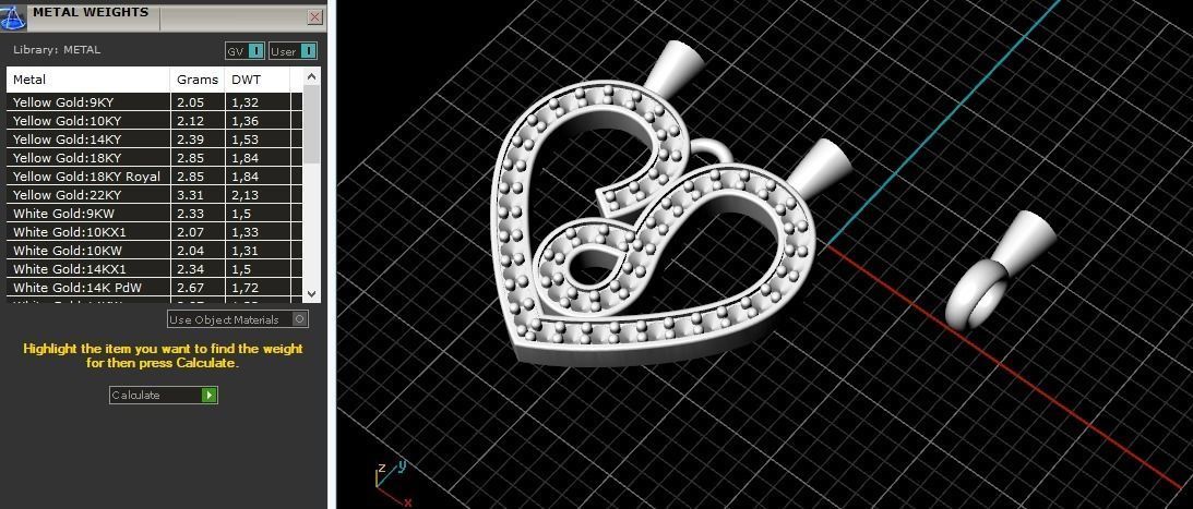 463 Pendant in the shape of a heart 3D print model_4