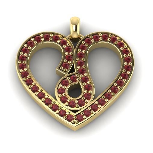 463 Pendant in the shape of a heart 3D print model_1
