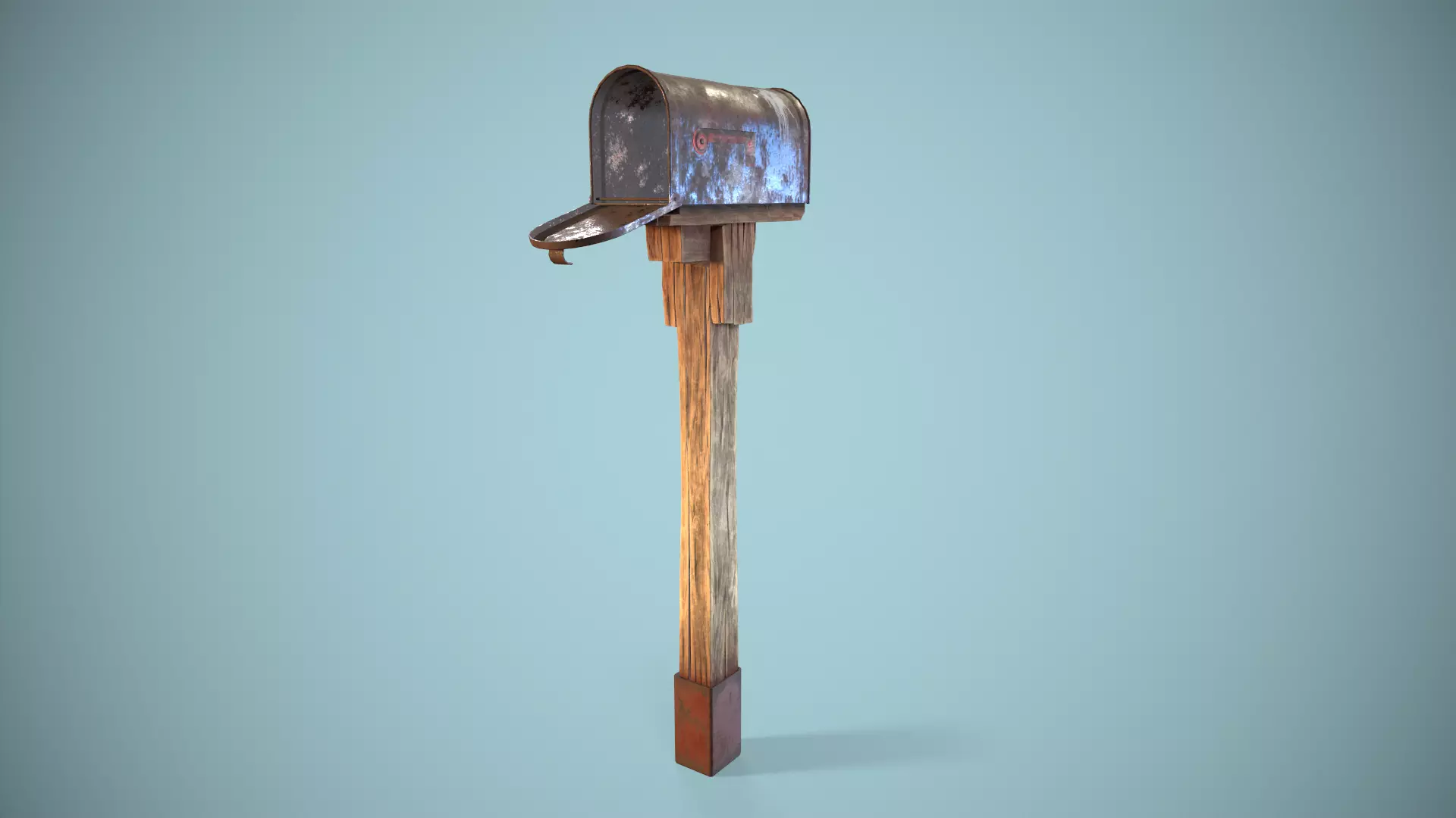 Old Retro Letterbox Low-poly 3D model