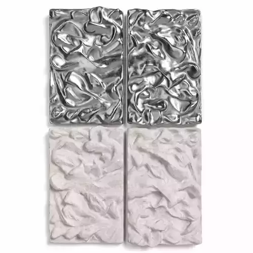 Relief metal and plaster wall panel