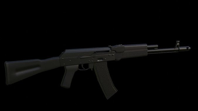 ak 74 Low-poly 3D model