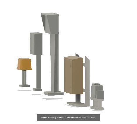 Model Railway - Modern Lineside Equipment 3D Model Collection_12