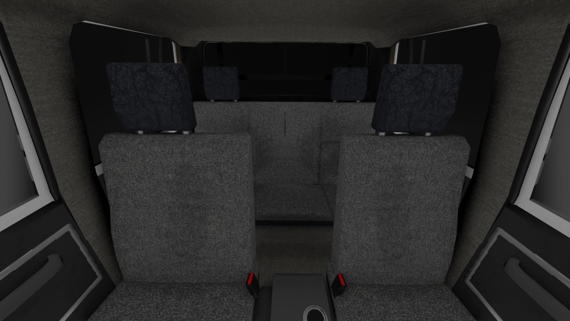 Toyota Land Cruiser J79 - Utility Truck Low-poly 3D model_8