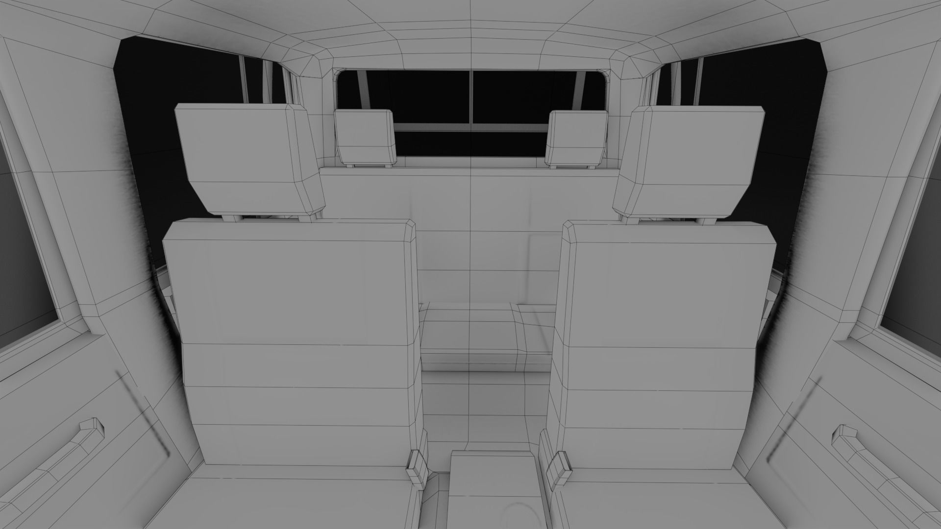 Toyota Land Cruiser J79 - Utility Truck Low-poly 3D model_15