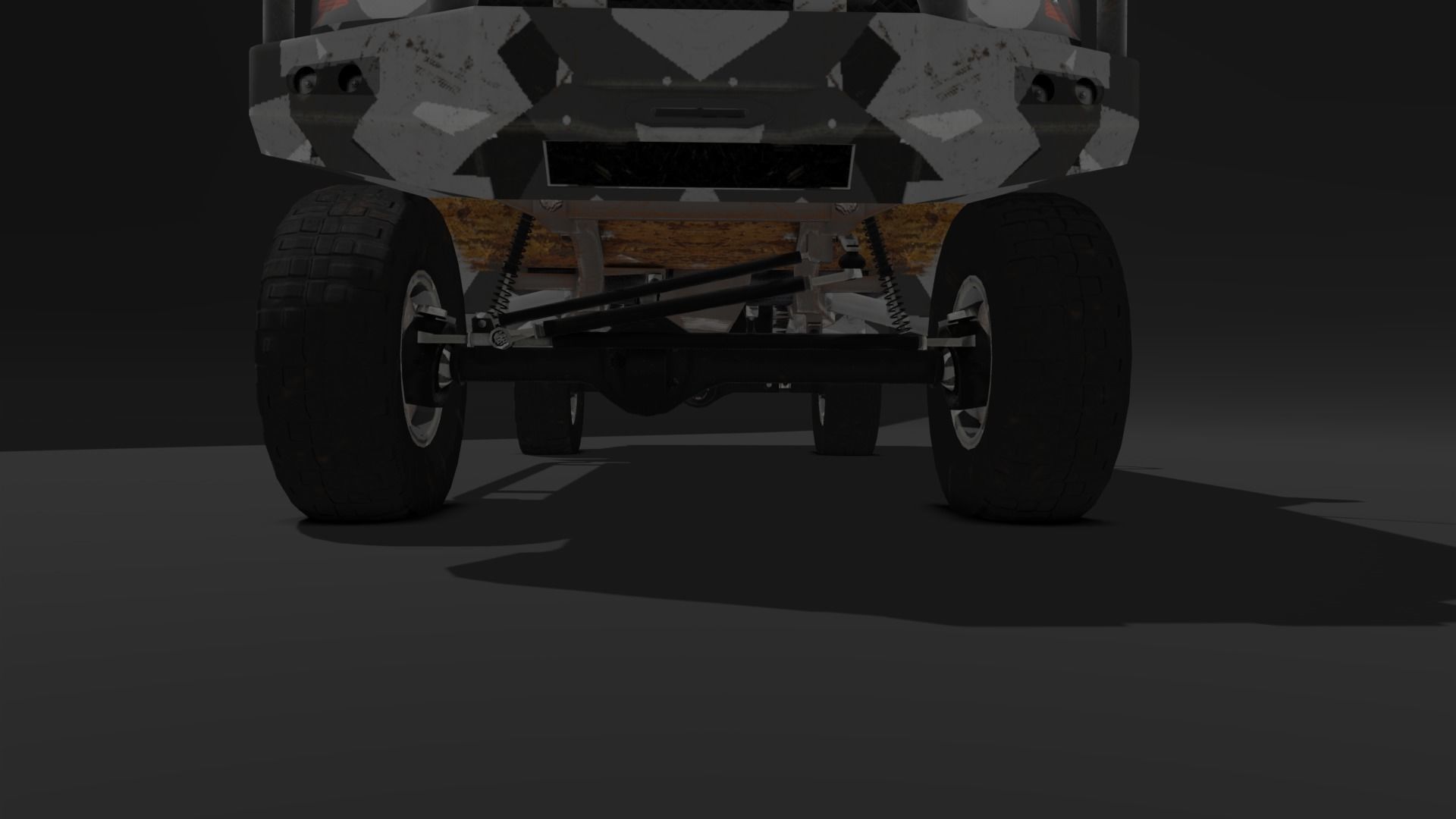 Toyota Land Cruiser J79 - Utility Truck Low-poly 3D model_9