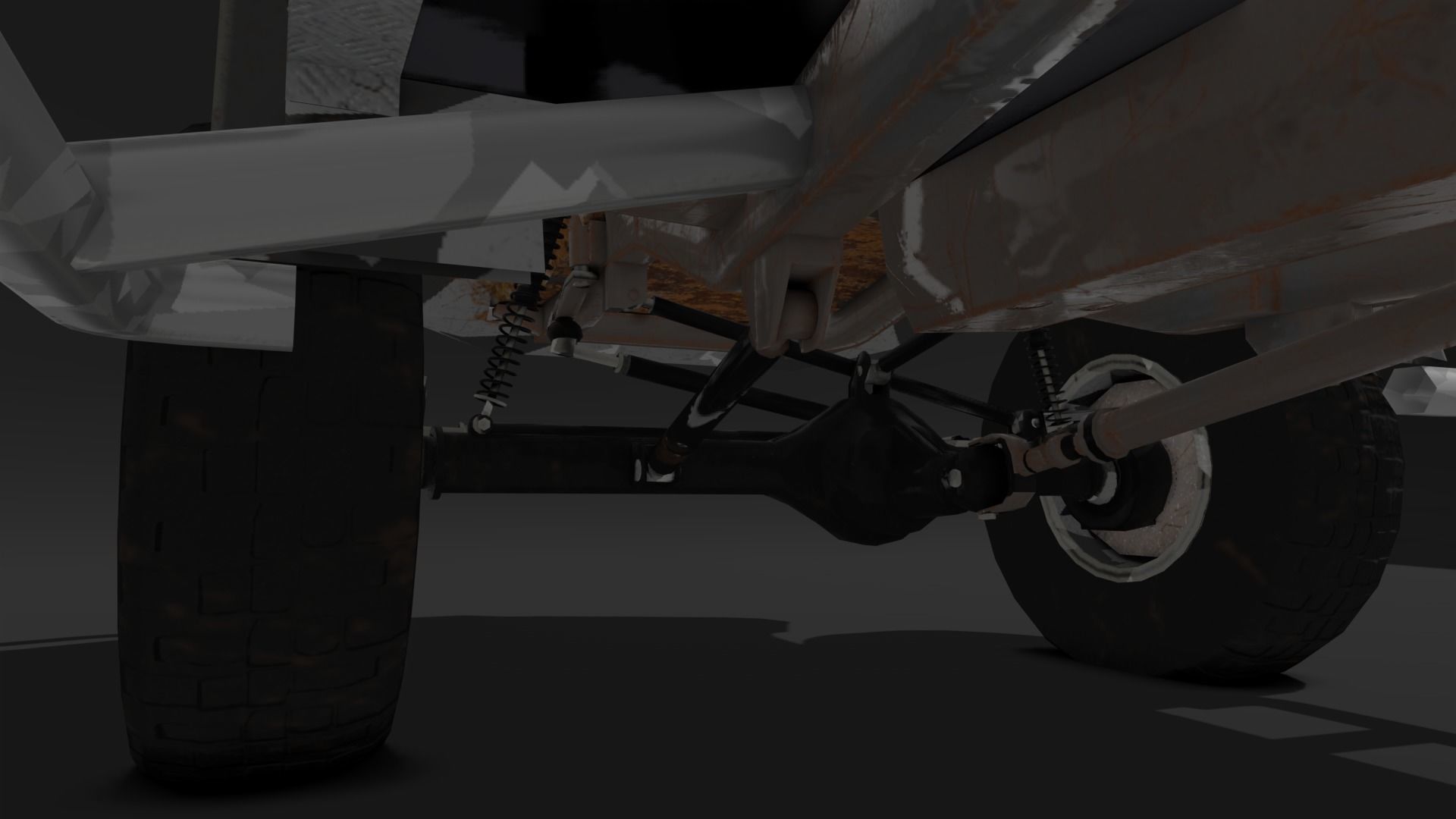 Toyota Land Cruiser J79 - Utility Truck Low-poly 3D model_10