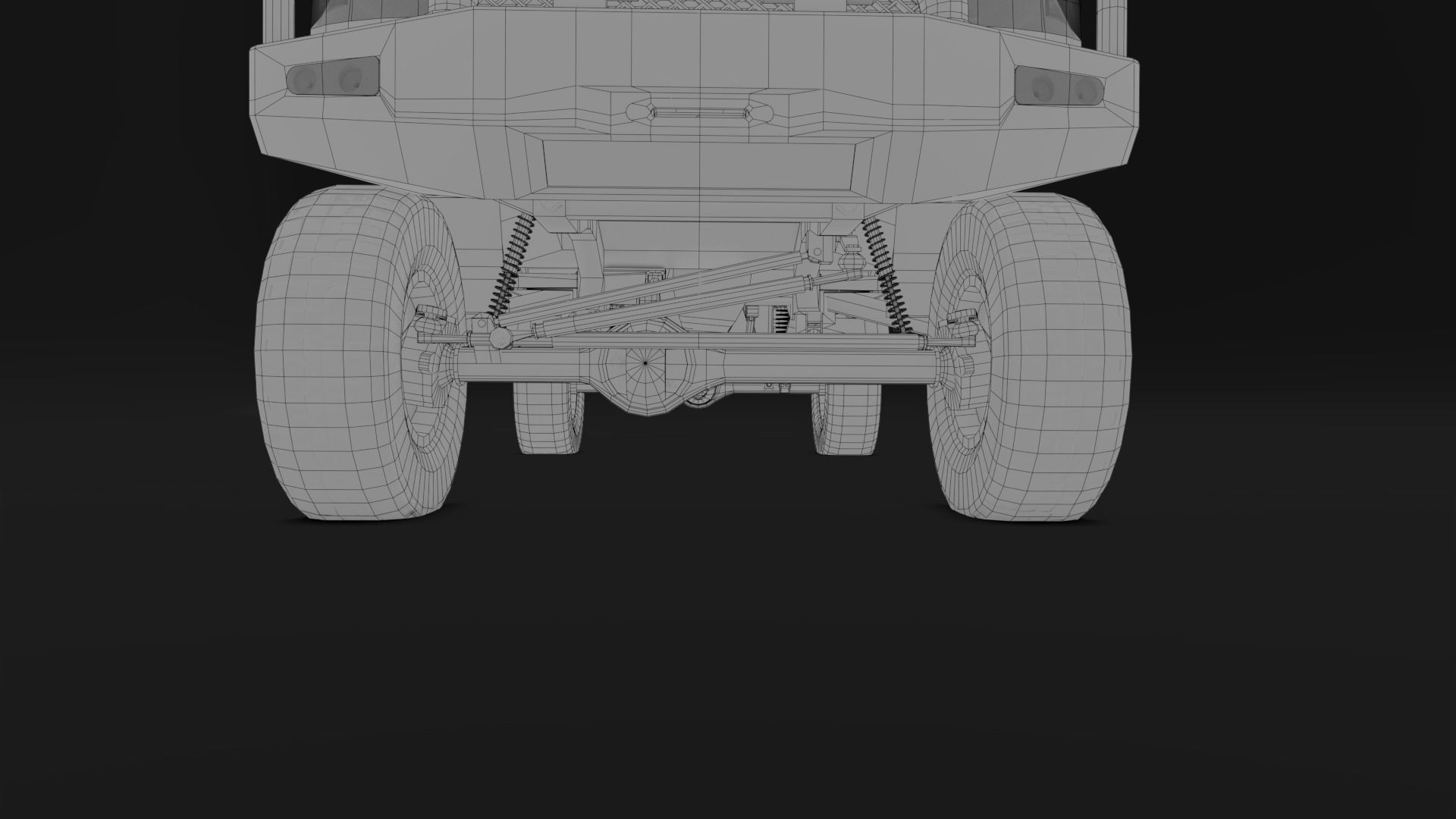 Toyota Land Cruiser J79 - Utility Truck Low-poly 3D model_17