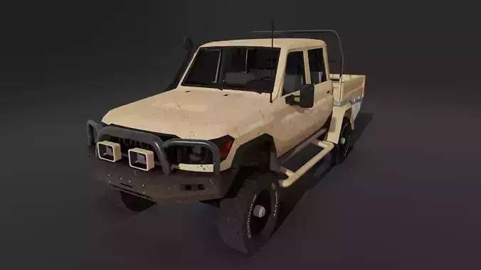 Toyota Land Cruiser J79 - Utility Truck Low-poly 3D model