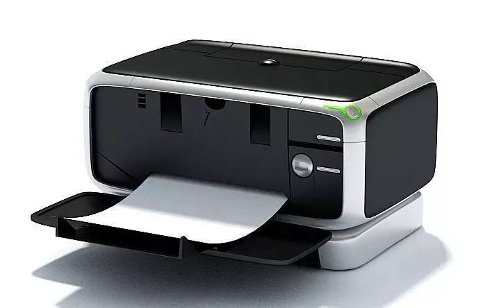 Black Modern Printer 3D model_0