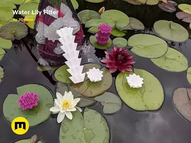 Water Lilly Pond Filter Media Free 3D print model
