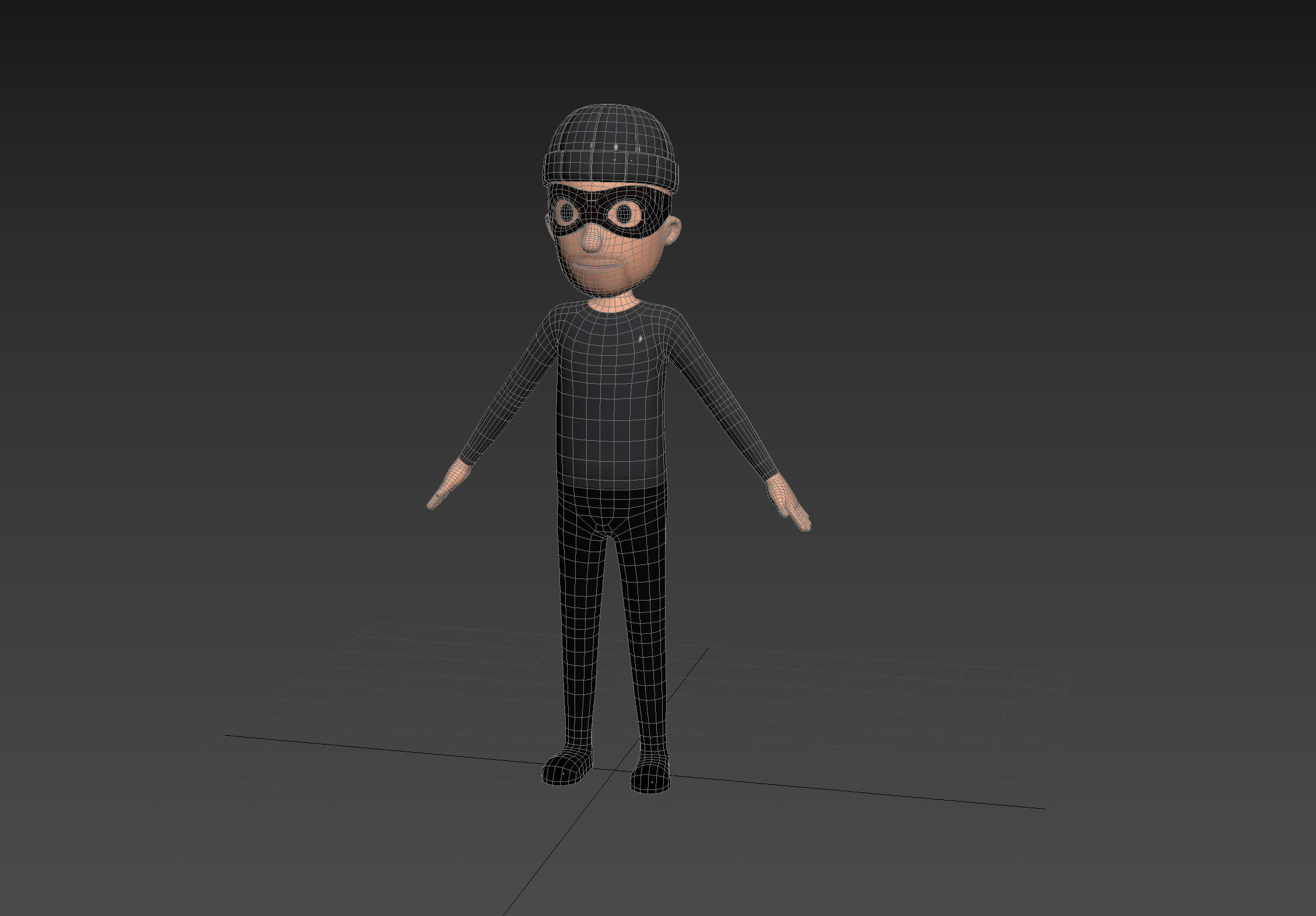Character123 Rigged Robber 3D model_13