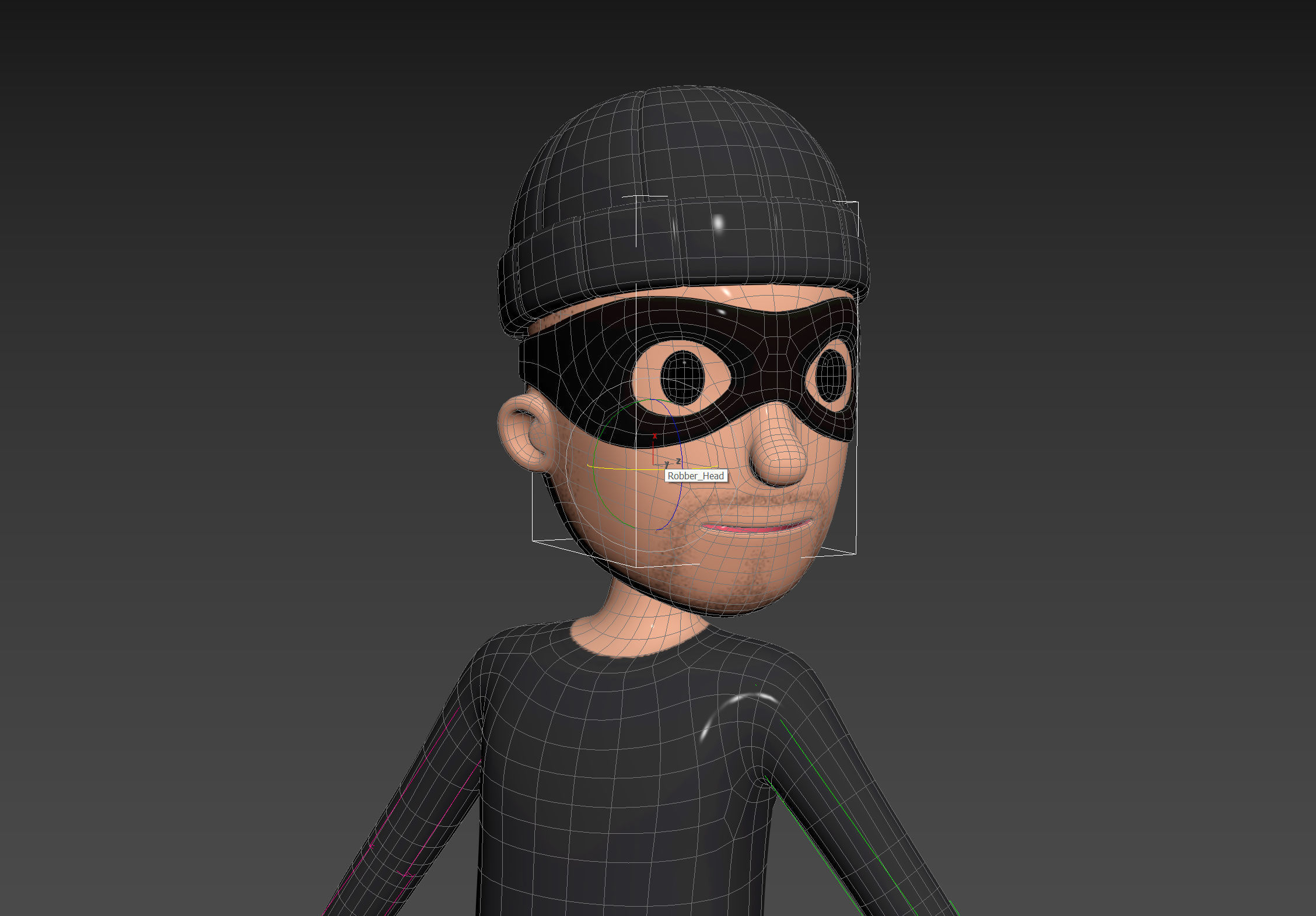 Character123 Rigged Robber 3D model_19
