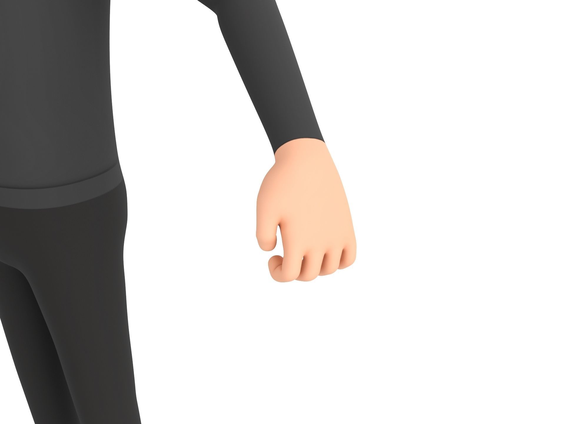 Character123 Rigged Robber 3D model_10