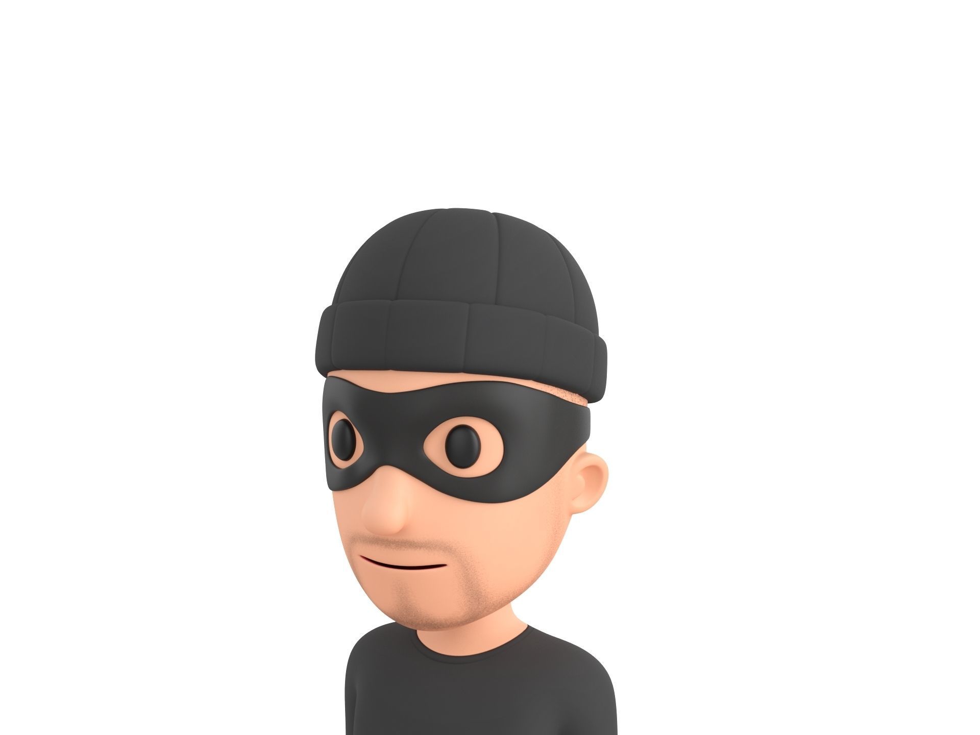 Character123 Rigged Robber 3D model_8