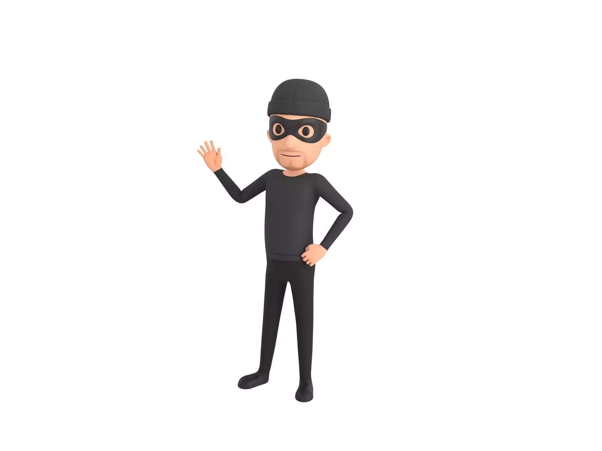 Character123 Rigged Robber 3D model_0