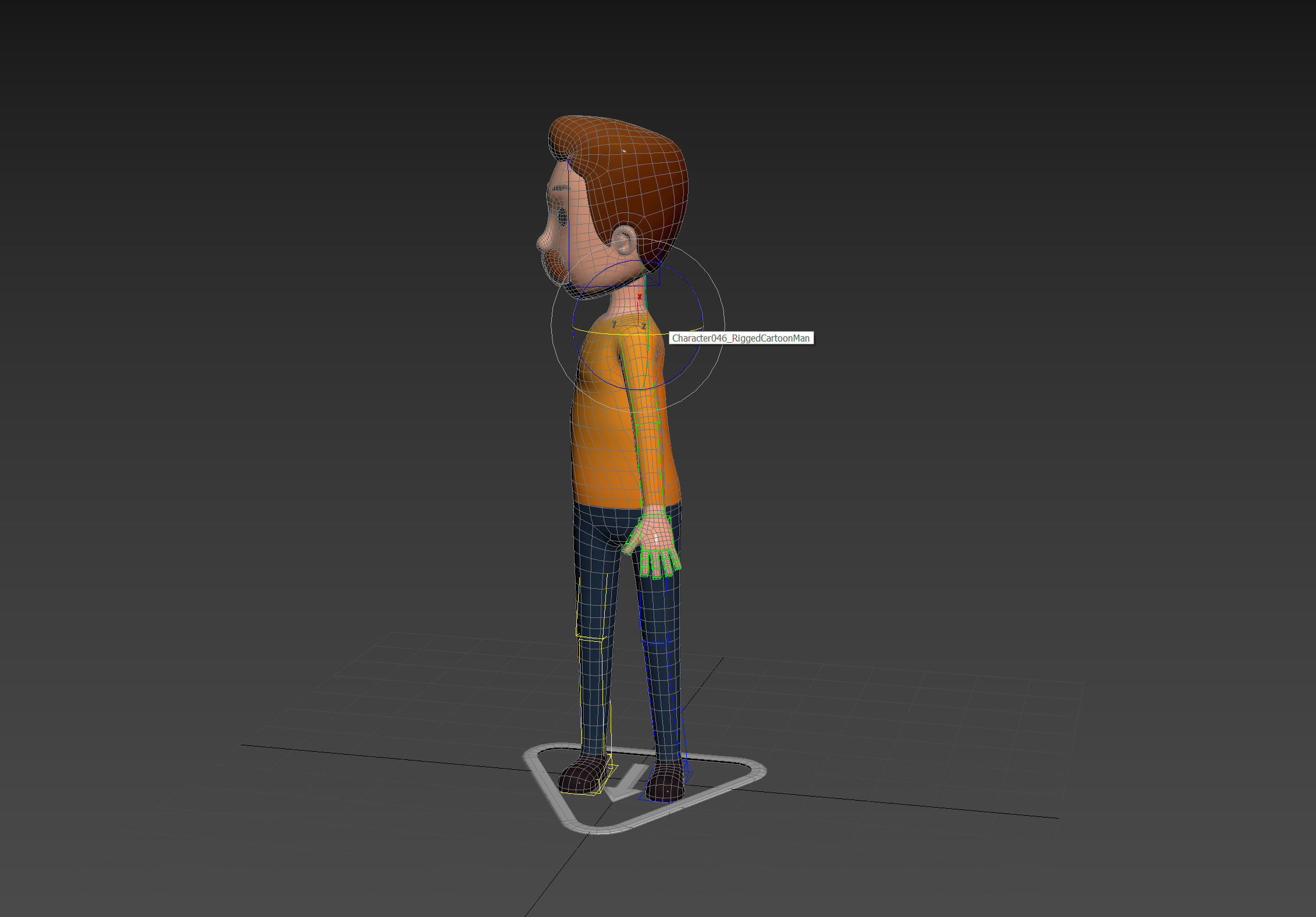 Character124 Rigged Man 3D model_16