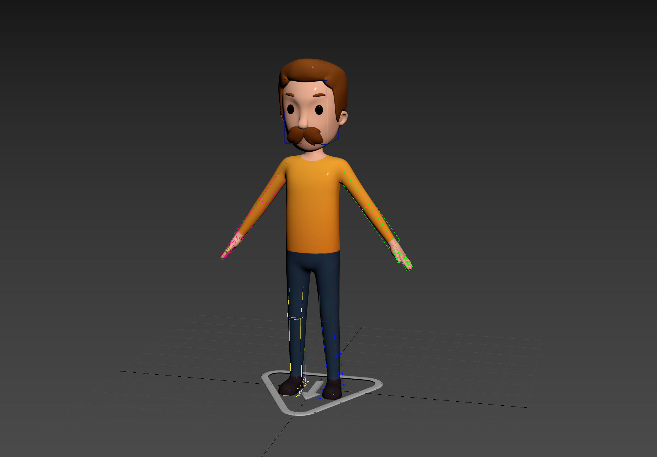 Character124 Rigged Man 3D model_12