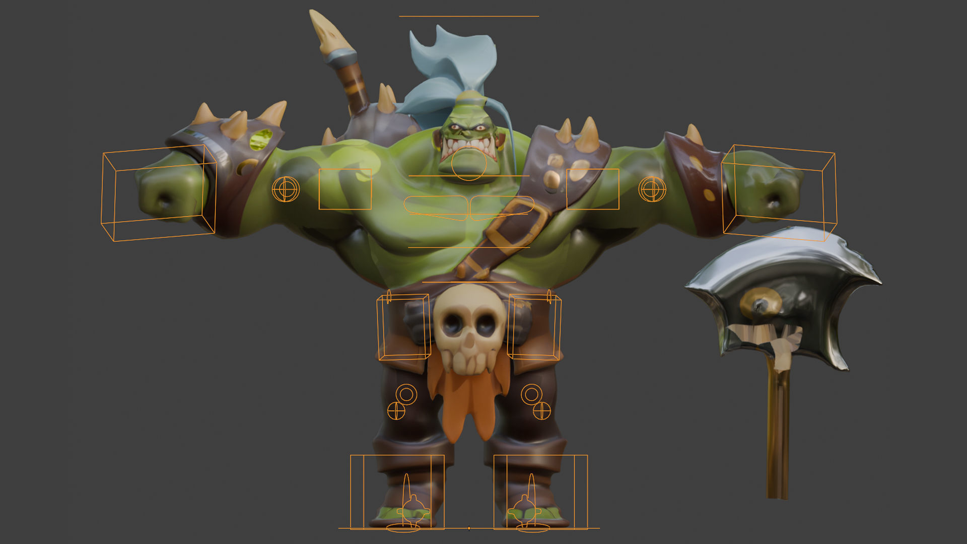 Orc world of warcraft Low-poly 3D model_4