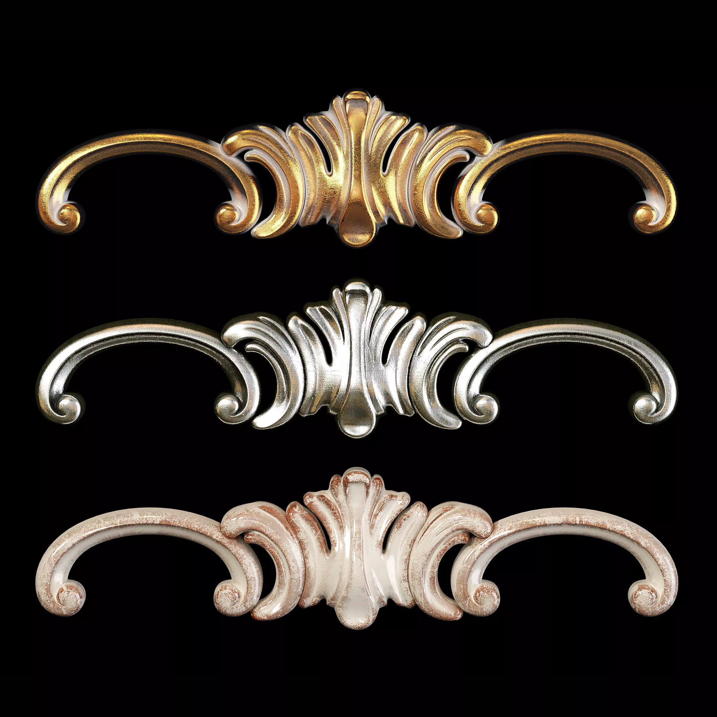 Classic carved 086 3D model_0