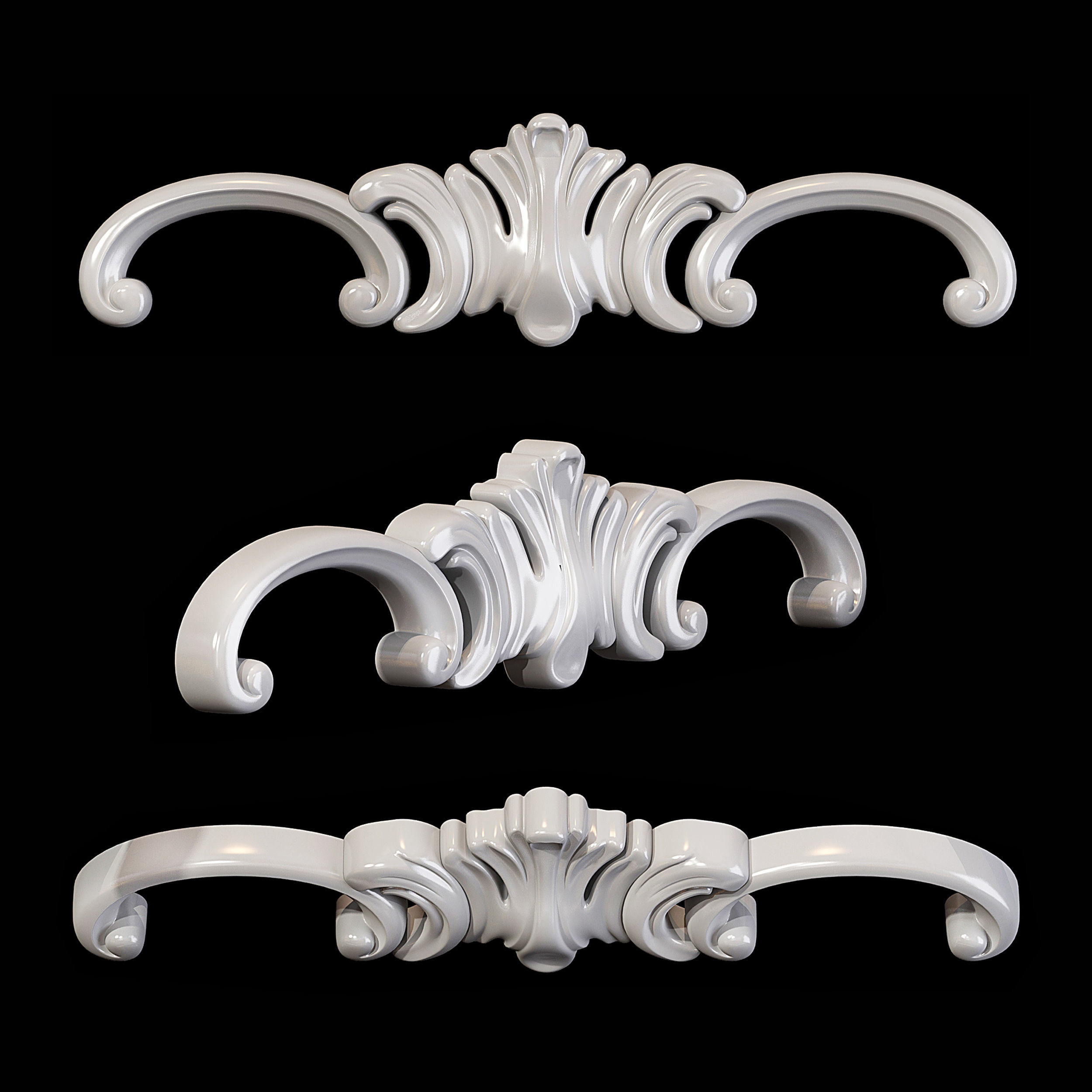 Classic carved 086 3D model_4