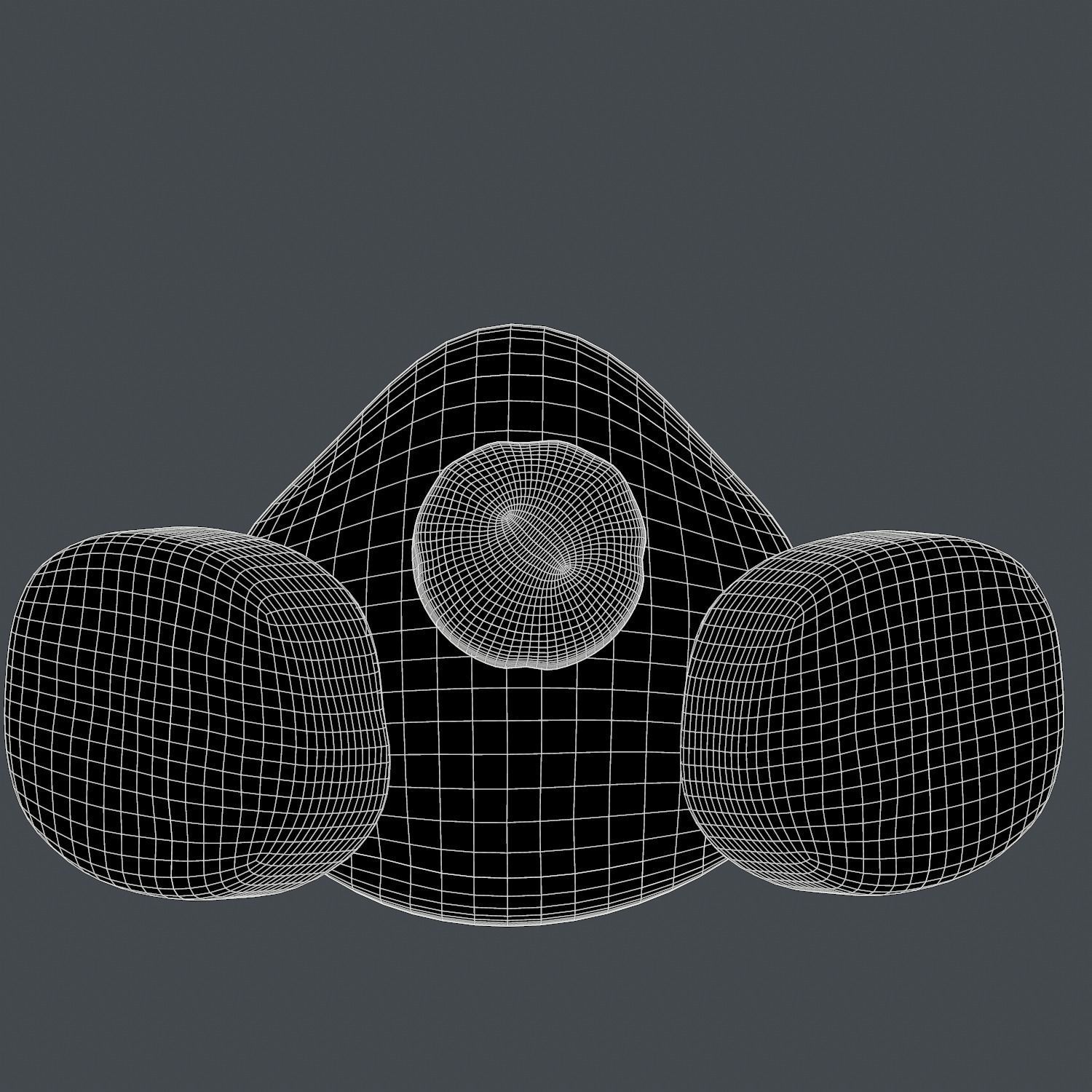 Gas mask helmet 3d model scifi Low-poly Low-poly 3D model_6