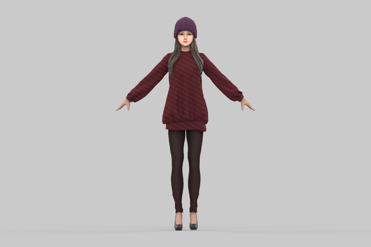 Marie Rose High quality  Low-poly 3D model_1