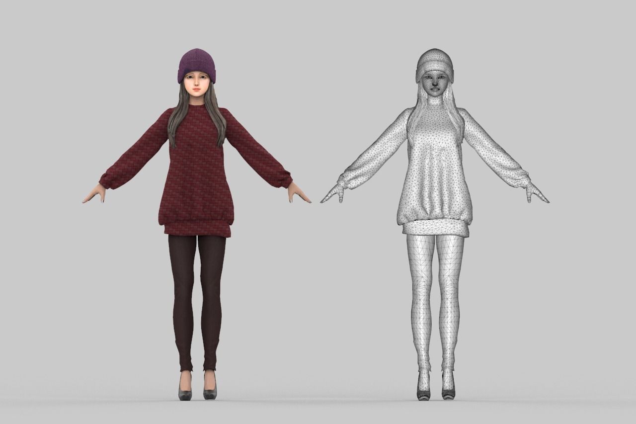 Marie Rose High quality  Low-poly 3D model_7