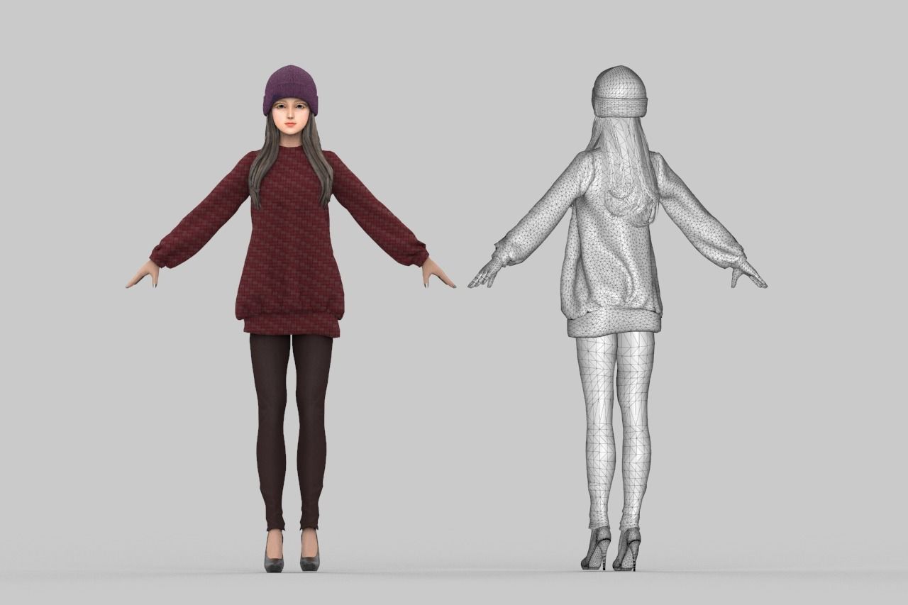 Marie Rose High quality  Low-poly 3D model_8