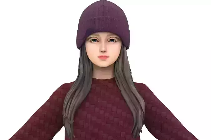 Marie Rose High quality  Low-poly 3D model