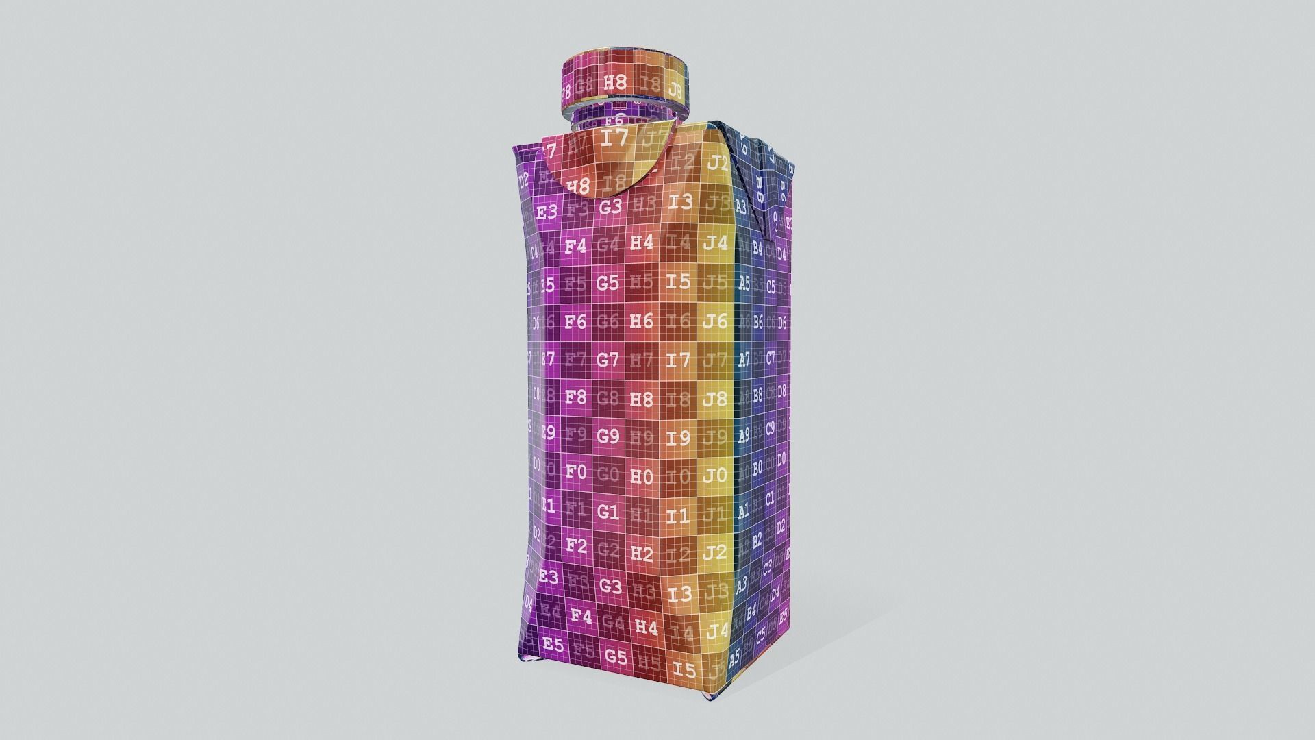 Juice Box Package Mock Up 3D model_2