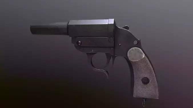 LP-34 Low-poly 3D model PBR gun