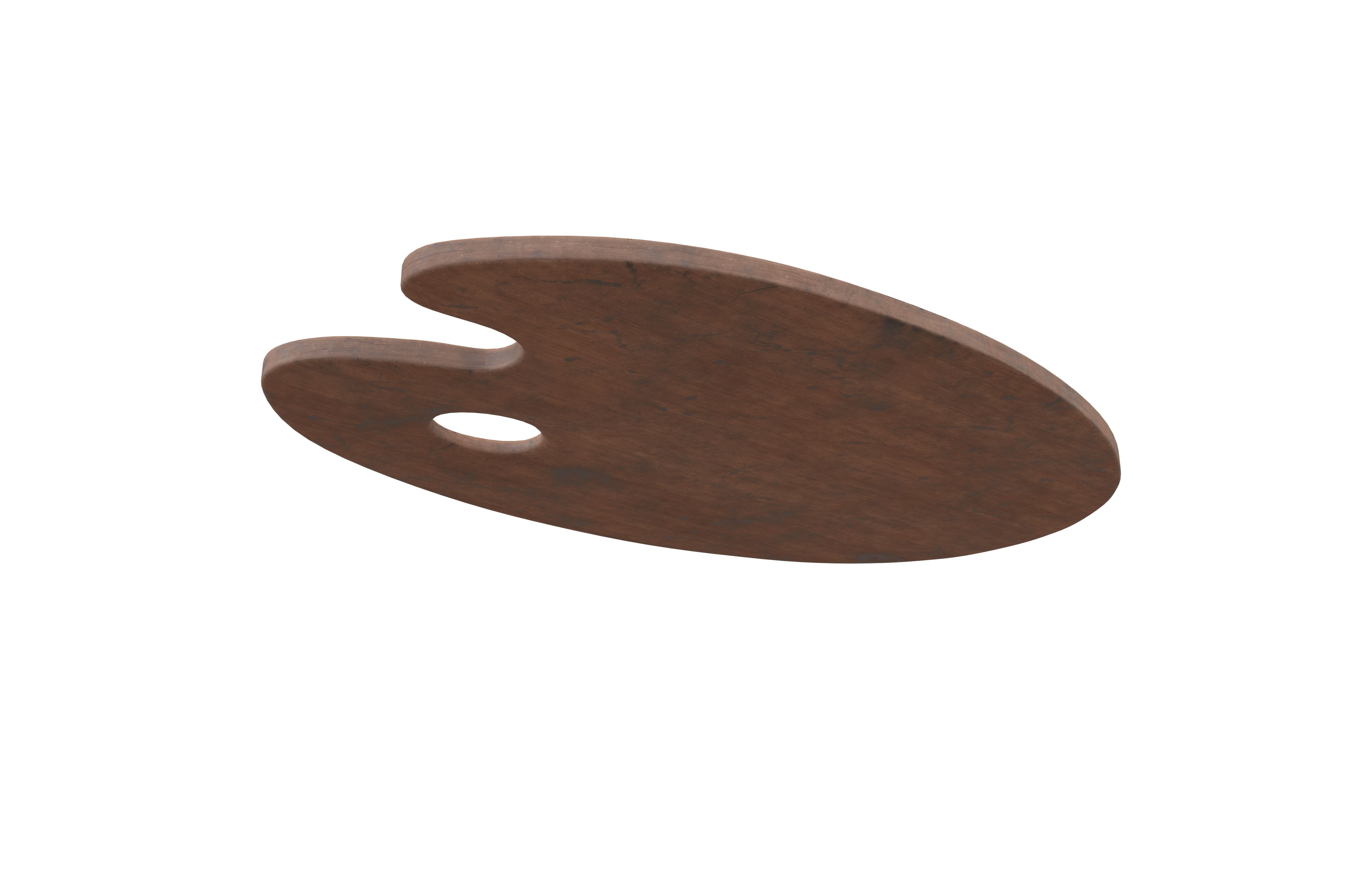 Artist Palette v1 004 Low-poly 3D model_4