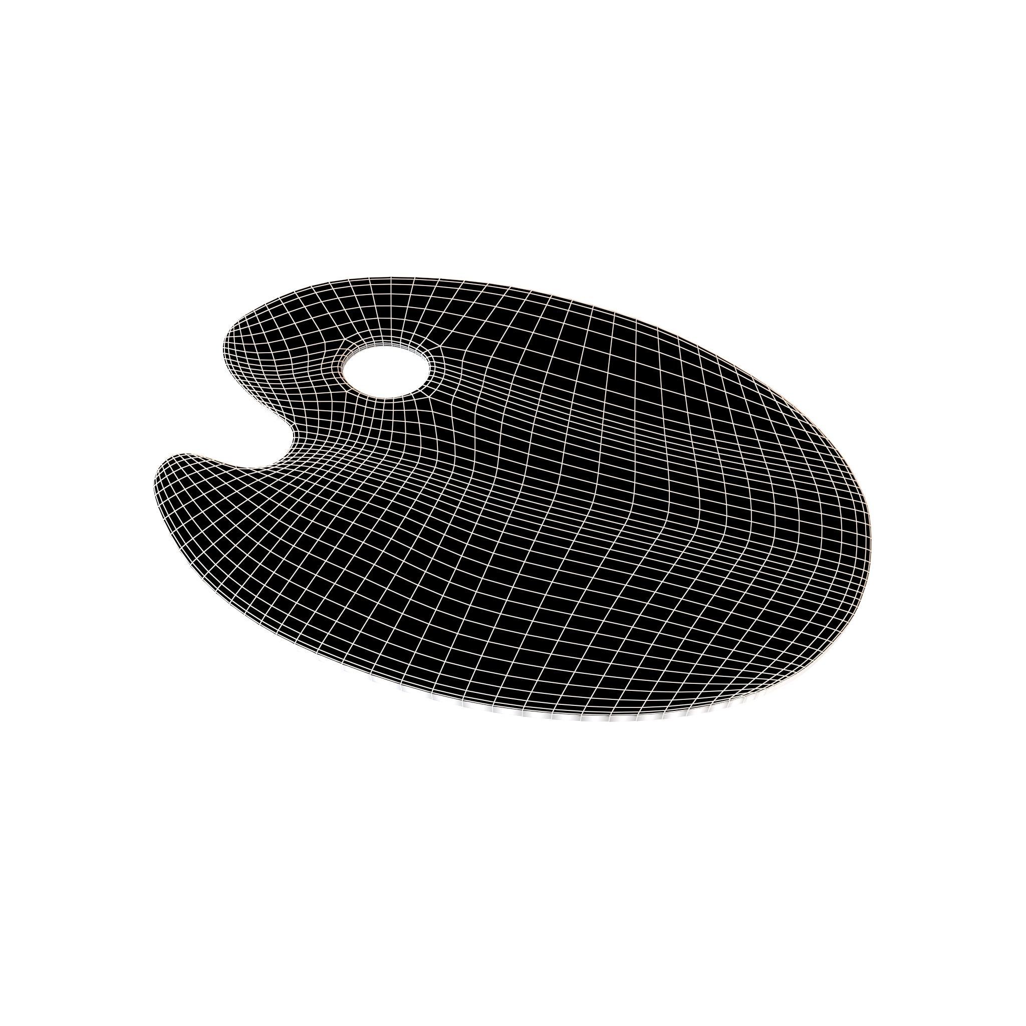 Artist Palette v1 005 Low-poly 3D model_5