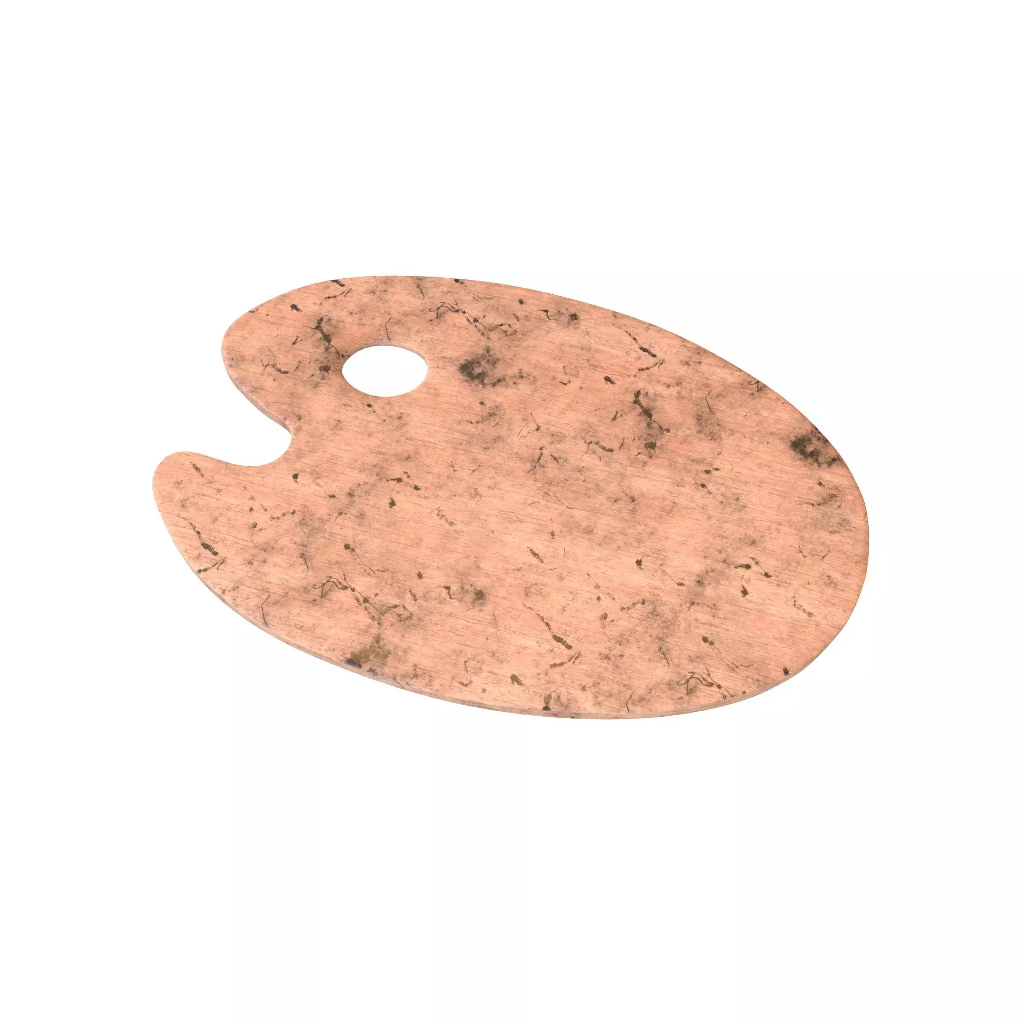 Artist Palette v1 005 Low-poly 3D model_0