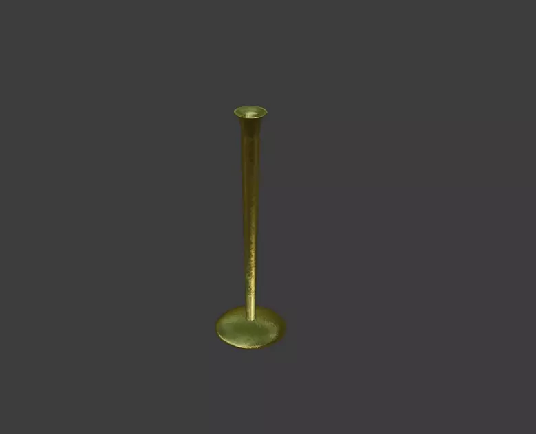 Candlestick brass pipe Free low-poly 3D model_0