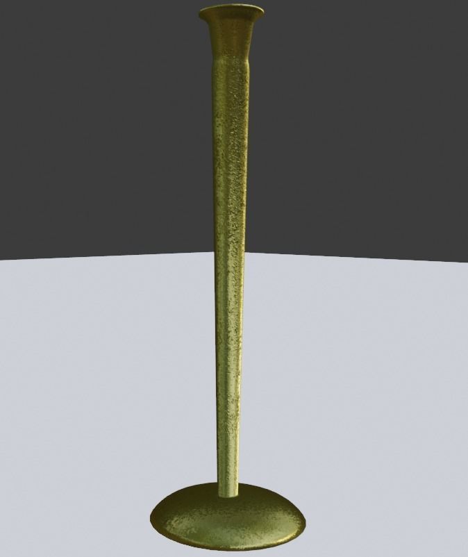 Candlestick brass pipe Free low-poly 3D model_1