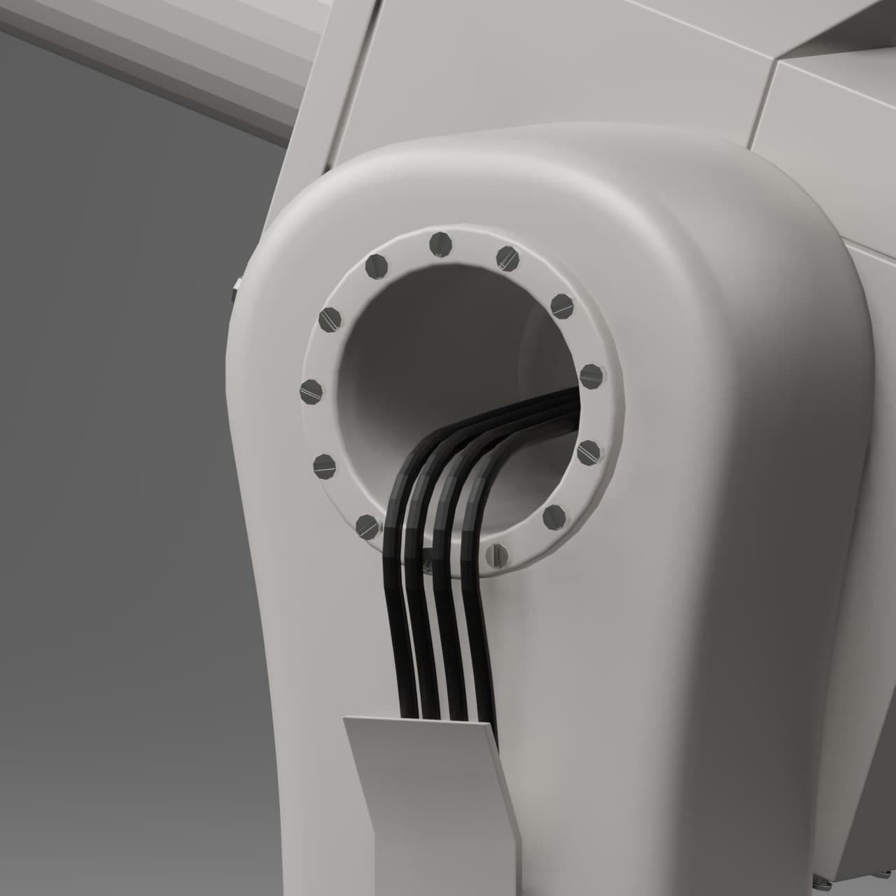 5 Industrial Robot Arm and 5 tools 3D model_33