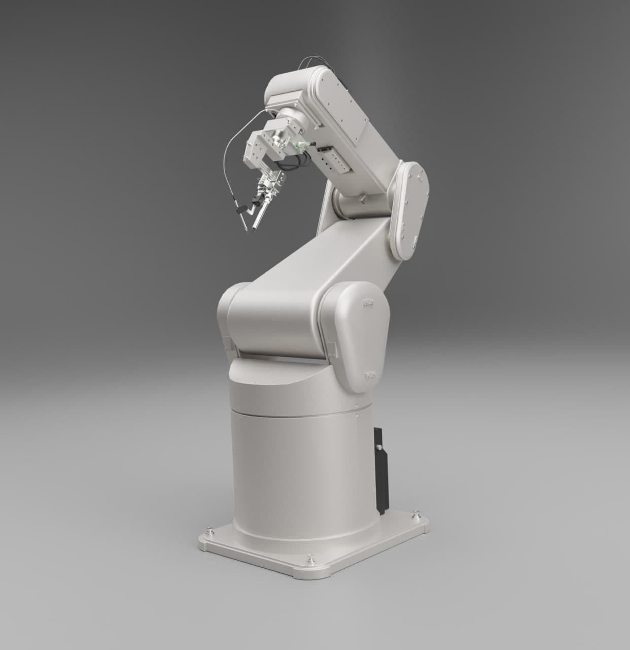 5 Industrial Robot Arm and 5 tools 3D model_15