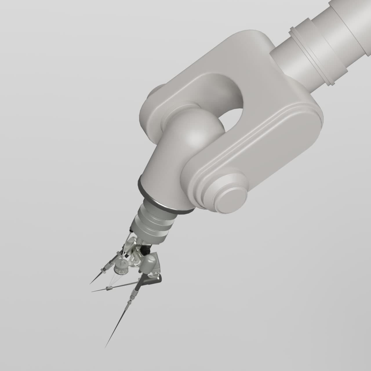 5 Industrial Robot Arm and 5 tools 3D model_3