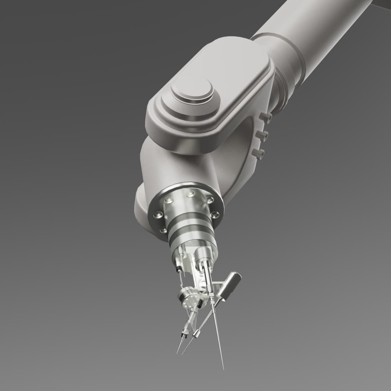 5 Industrial Robot Arm and 5 tools 3D model_4