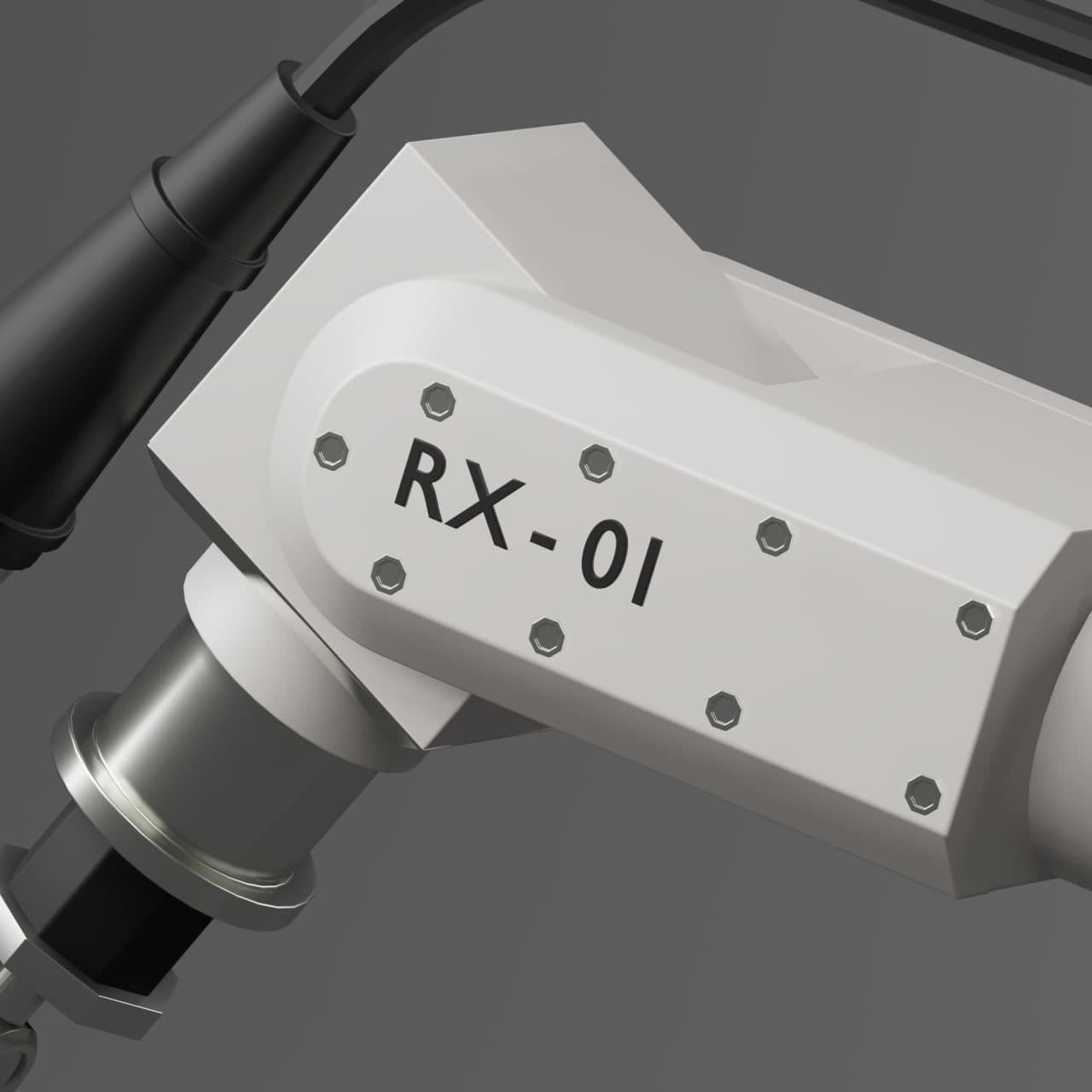 5 Industrial Robot Arm and 5 tools 3D model_35