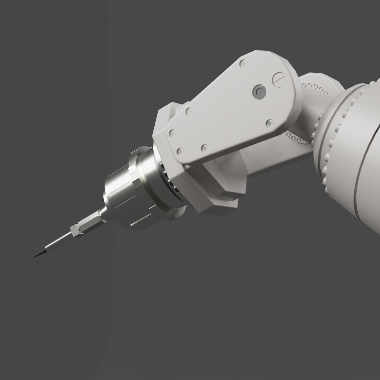 5 Industrial Robot Arm and 5 tools 3D model_11