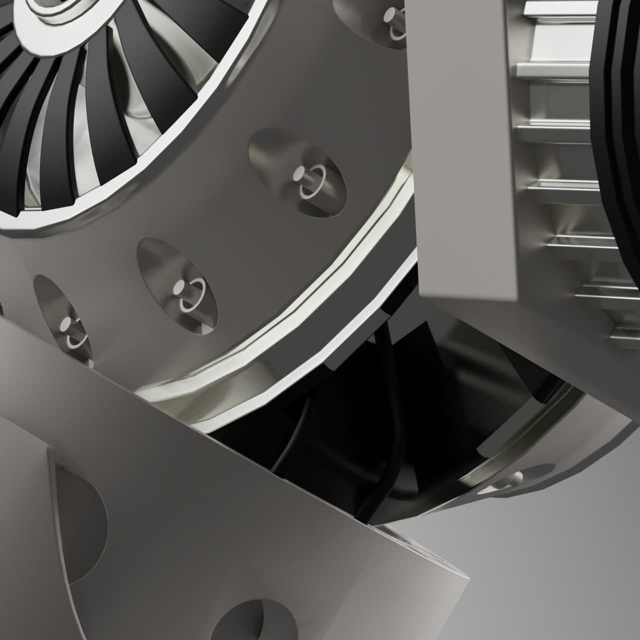 5 Industrial Robot Arm and 5 tools 3D model_22