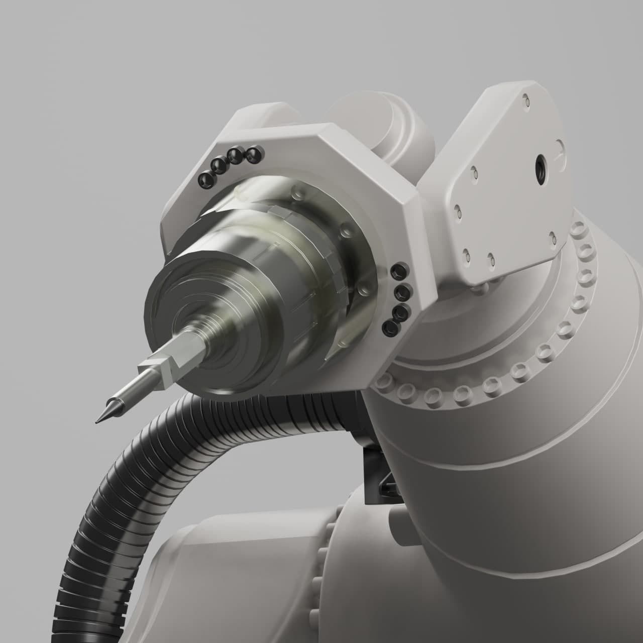 5 Industrial Robot Arm and 5 tools 3D model_10