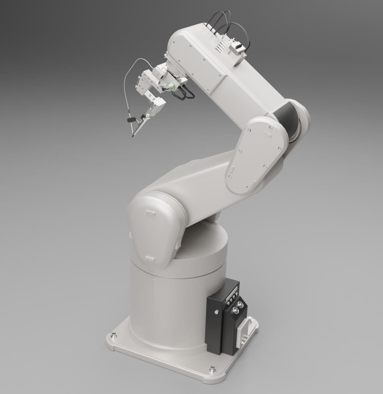 5 Industrial Robot Arm and 5 tools 3D model_16