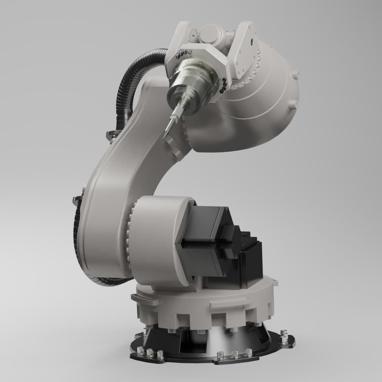 5 Industrial Robot Arm and 5 tools 3D model_9