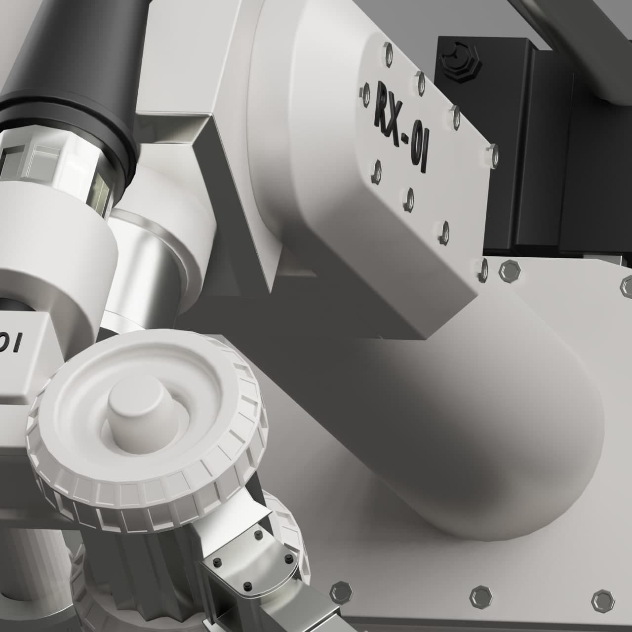 5 Industrial Robot Arm and 5 tools 3D model_29