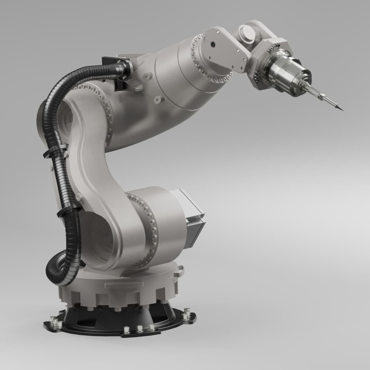 5 Industrial Robot Arm and 5 tools 3D model_8