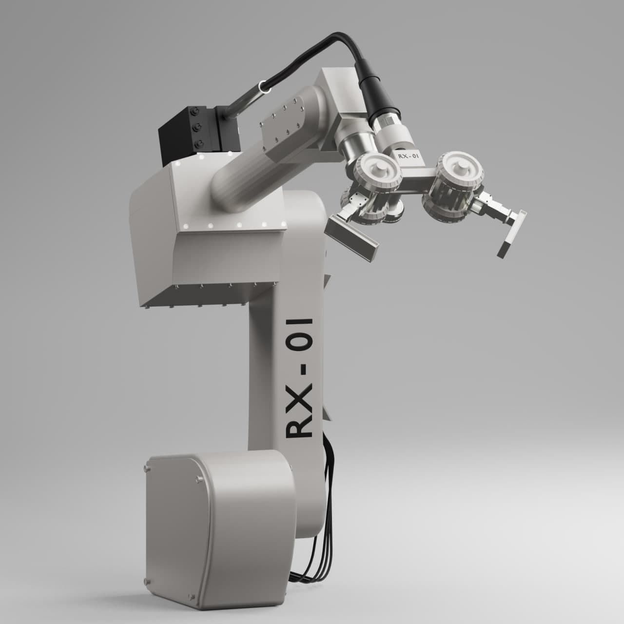 5 Industrial Robot Arm and 5 tools 3D model_31